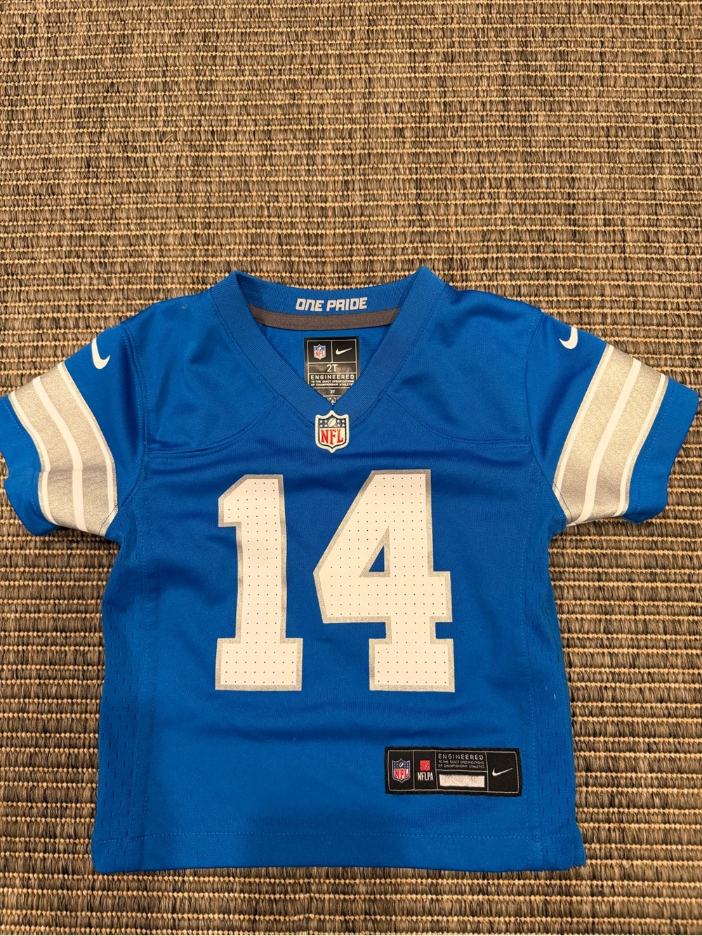Nike NFL Kids Blue #14 St. Brown Football Jersey -